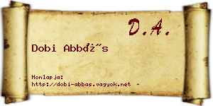 Dobi Abbás névjegykártya